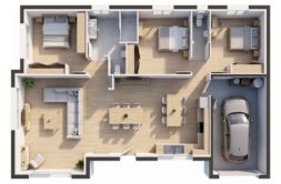 Maison+Terrain de 4 pièces avec 3 chambres à Plouneventer 29400 – 220234 € - VVAN-26-10-24-1