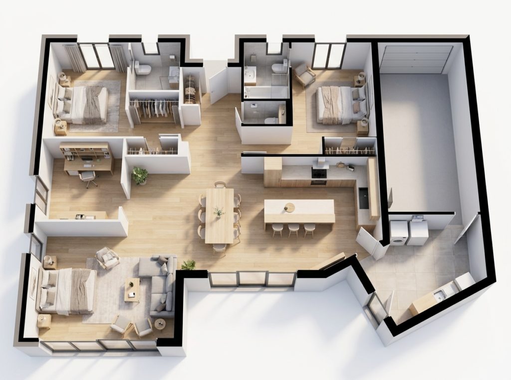 Maison+Terrain de 3 pièces avec 2 chambres à Buzet-sur-Tarn 31660 – 366873 € - NIMA-26-10-25-10