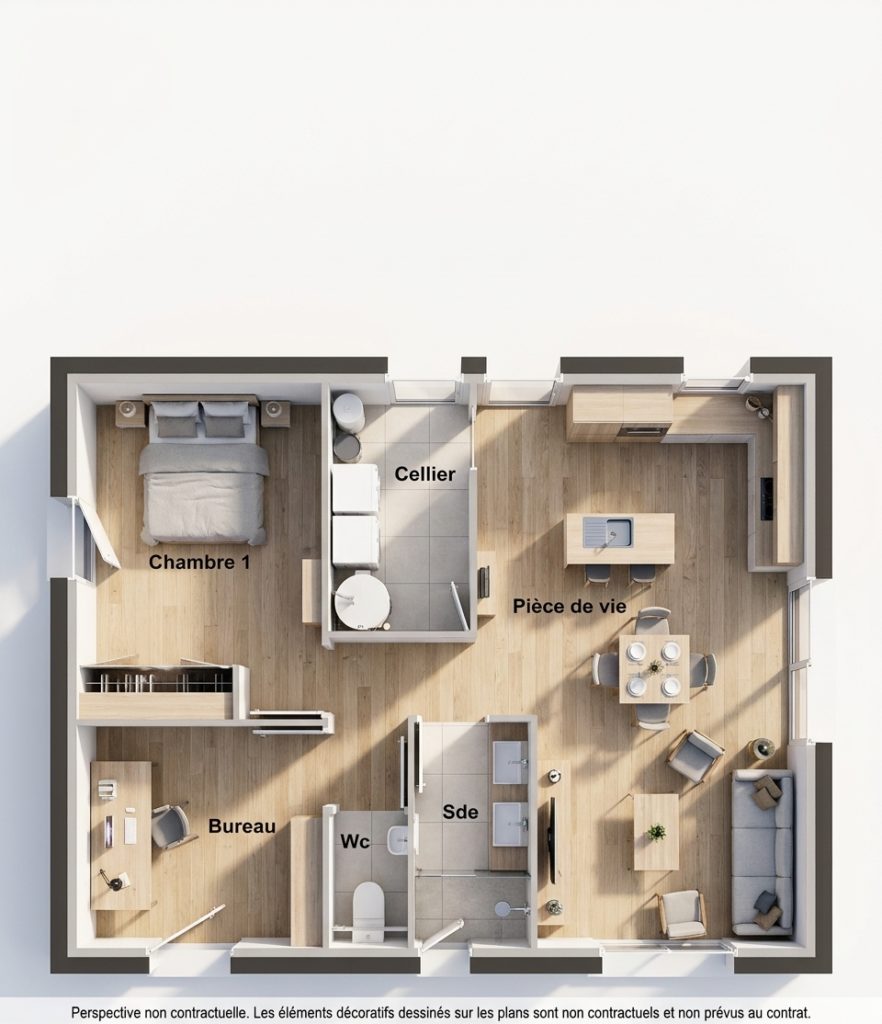 Maison+Terrain de 2 pièces avec 1 chambres à Begard 22140 – 169000 € - BEGU-26-10-22-15