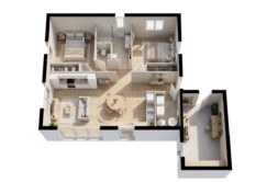 Maison+Terrain de 3 pièces avec 2 chambres à Saint-Martin-des-Champs 29600 – 180299 € - VVAN-26-10-25-13