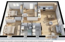 Maison+Terrain de 3 pièces avec 2 chambres à Sainte-Seve 29600 – 200447 € - VVAN-26-10-22-295