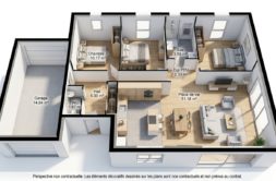 Maison+Terrain de 3 pièces avec 2 chambres à Sainte-Seve 29600 – 246408 € - VVAN-26-10-24-10