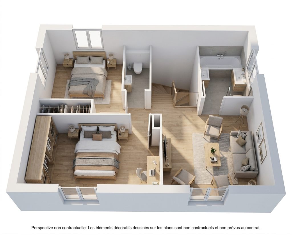 Maison+Terrain de 4 pièces avec 3 chambres à Sainte-Seve 29600 – 275206 € - VVAN-26-10-22-33