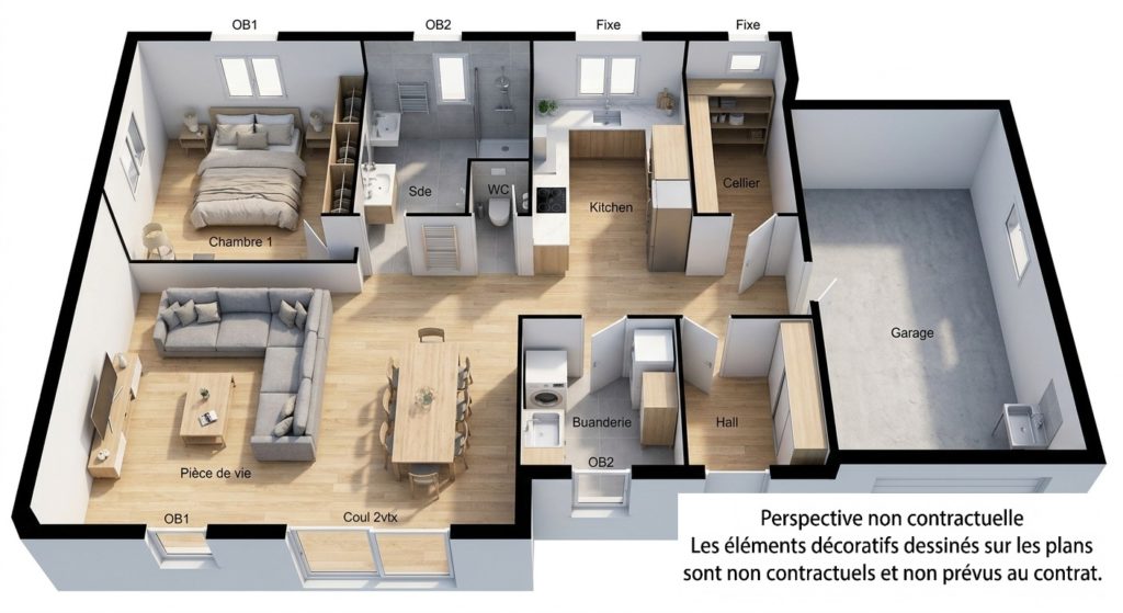 Maison+Terrain de 3 pièces avec 2 chambres à Elliant 29370 – 305673 € - ALMI-26-10-28-3