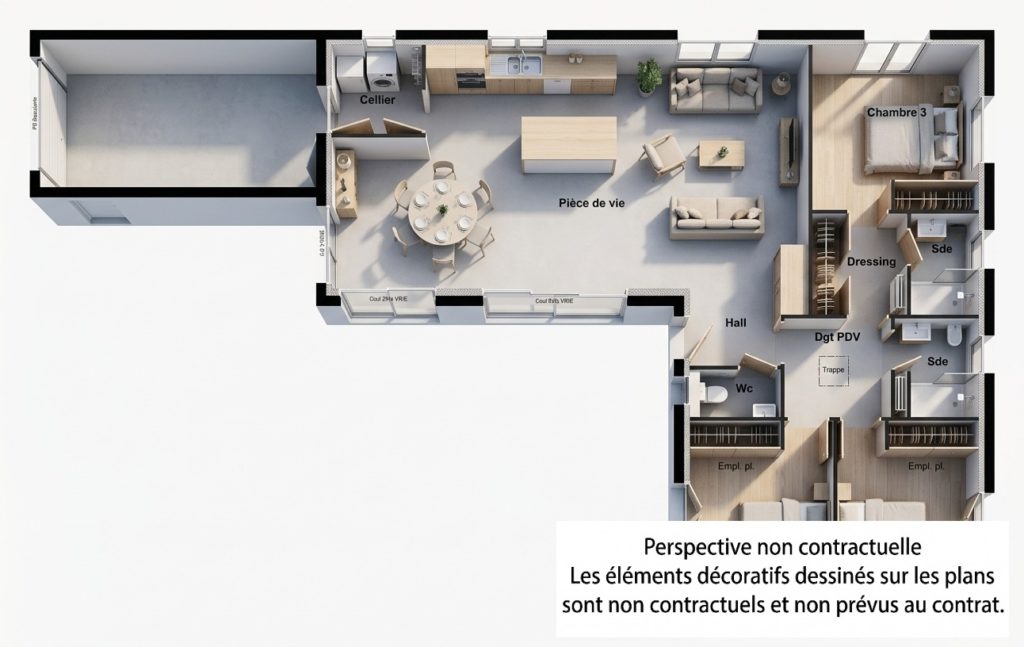Maison+Terrain de 4 pièces avec 3 chambres à Montjoire 31380 – 301441 € - NIMA-26-10-22-117