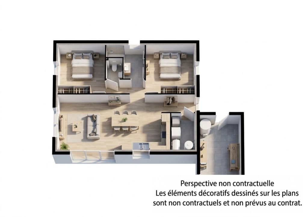 Maison+Terrain de 3 pièces avec 2 chambres à Saint-Martin-des-Champs 29600 – 183297 € - VVAN-26-10-22-228