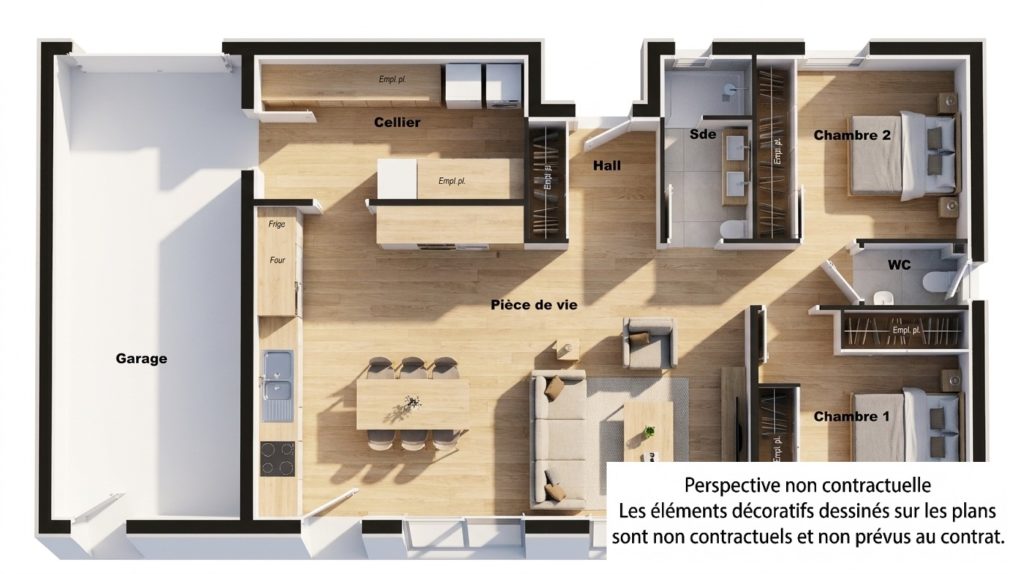 Maison+Terrain de 3 pièces avec 2 chambres à Plougasnou 29630 – 280491 € - DM-26-10-22-186
