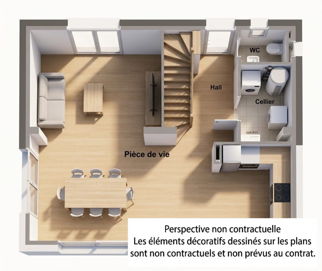 Maison+Terrain de 3 pièces avec 2 chambres à Plouedern 29800 – 241510 € - NCHA-26-10-22-32