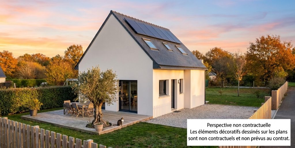 Maison+Terrain de 4 pièces avec 3 chambres à Guilers 29820 – 237300 € - FGUE-26-10-29-162