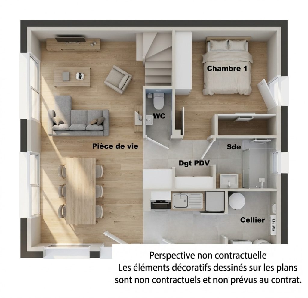 Maison+Terrain de 4 pièces avec 3 chambres à Guilers 29820 – 237300 € - FGUE-26-10-29-162