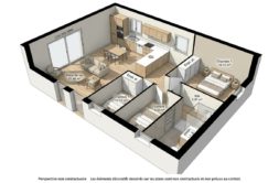 Maison+Terrain de 3 pièces avec 2 chambres à Calan 56240 – 211841 € - PIBO-26-10-29-2