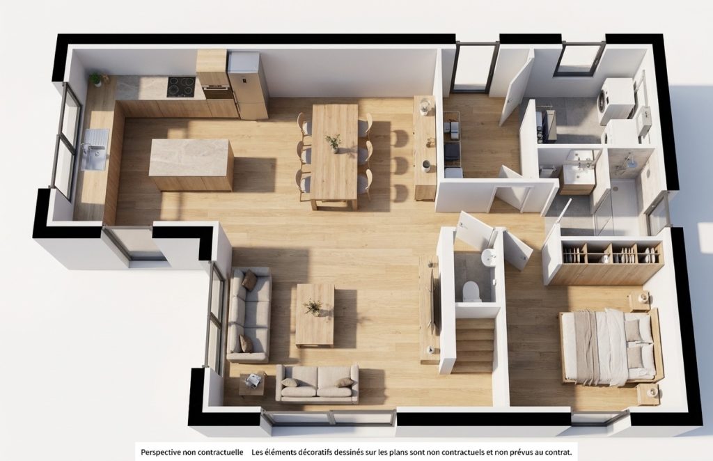 Maison+Terrain de 5 pièces avec 4 chambres à Sainte-Seve 29600 – 218983 € - RGOB-26-10-29-278