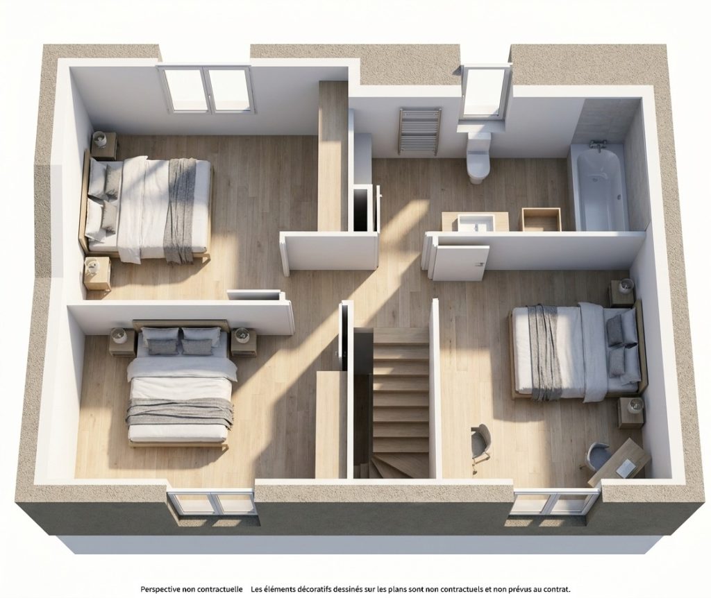 Maison+Terrain de 5 pièces avec 4 chambres à Sainte-Seve 29600 – 218983 € - RGOB-26-10-29-278
